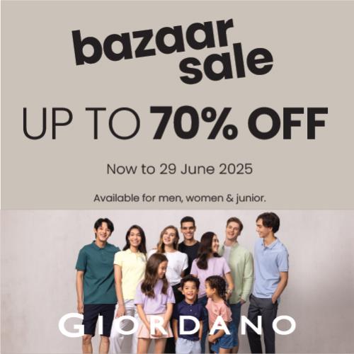 Giordano NEX June Atrium Bazaar Sale EDM-500x500