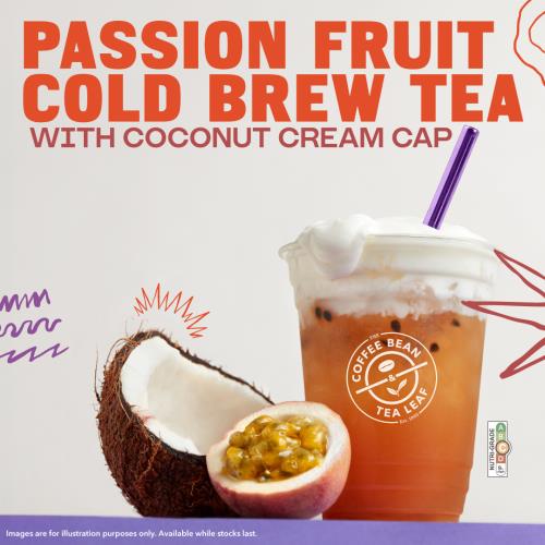 The Coffee Bean & Tea Leaf - Passion Fruit Cold Brew Tea with Coconut Cream Cap