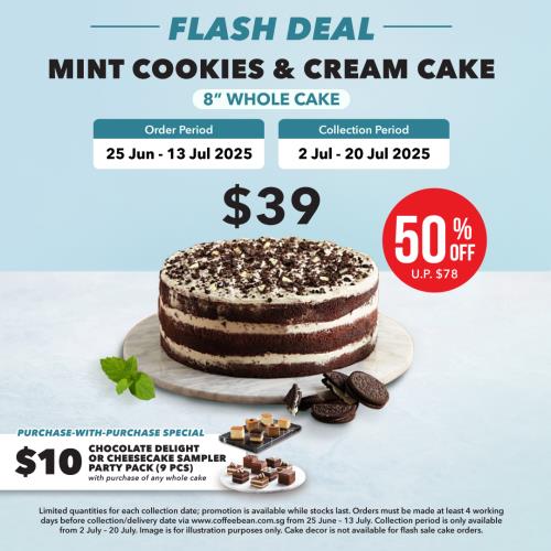 The Coffee Bean  Tea Leaf - Mint Cookies  Cream Cake Flash Deal