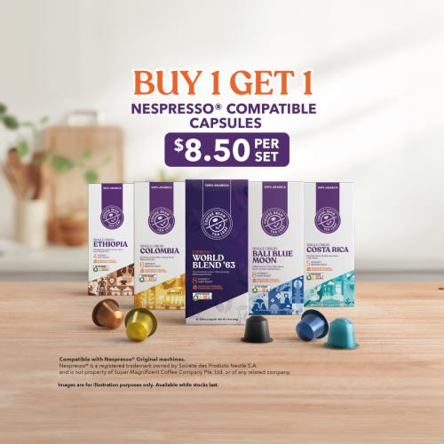 The Coffee Bean  Tea Leaf - 1F1 Nespresso Compatible Capsules