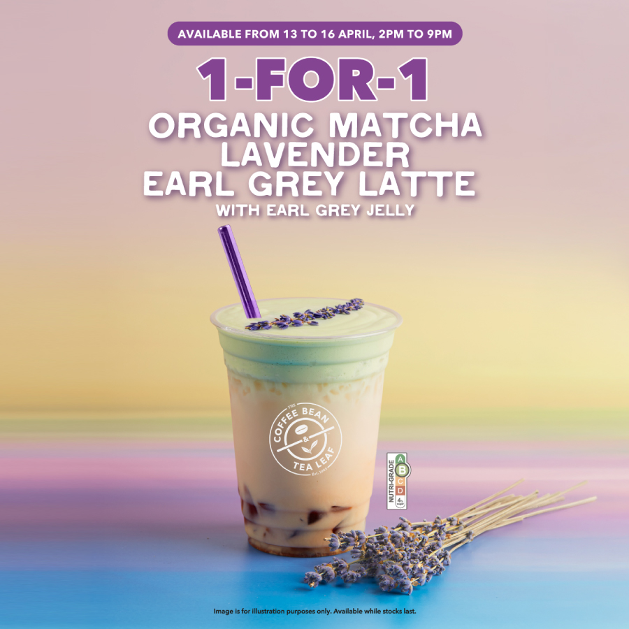 The Coffee Bean  Tea Leaf - 1F1 Matcha Lavender Earl Grey Latte 