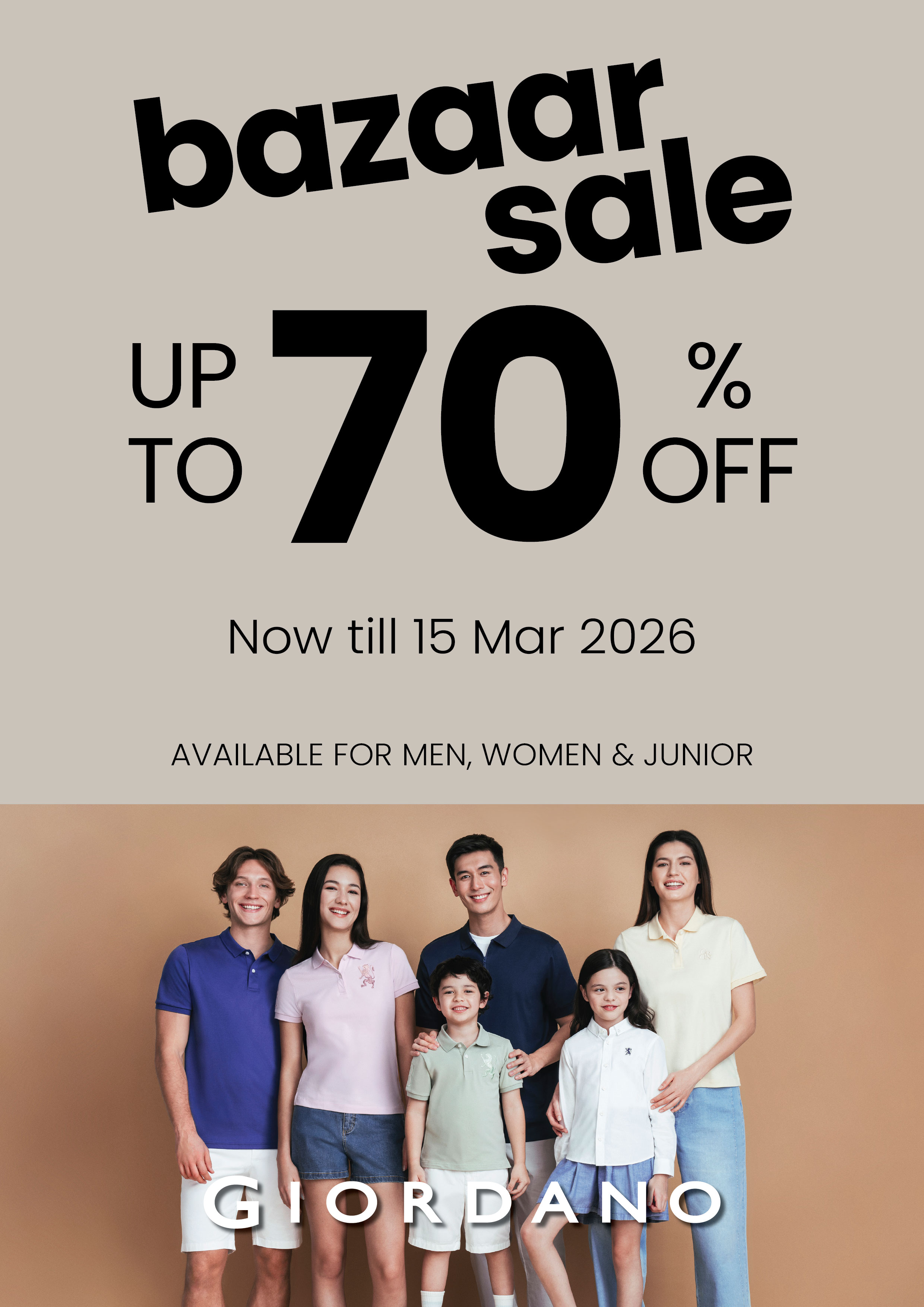 NEX Mar2026 Giordano Atrium Bazaar Sale EDM-A4 Poster