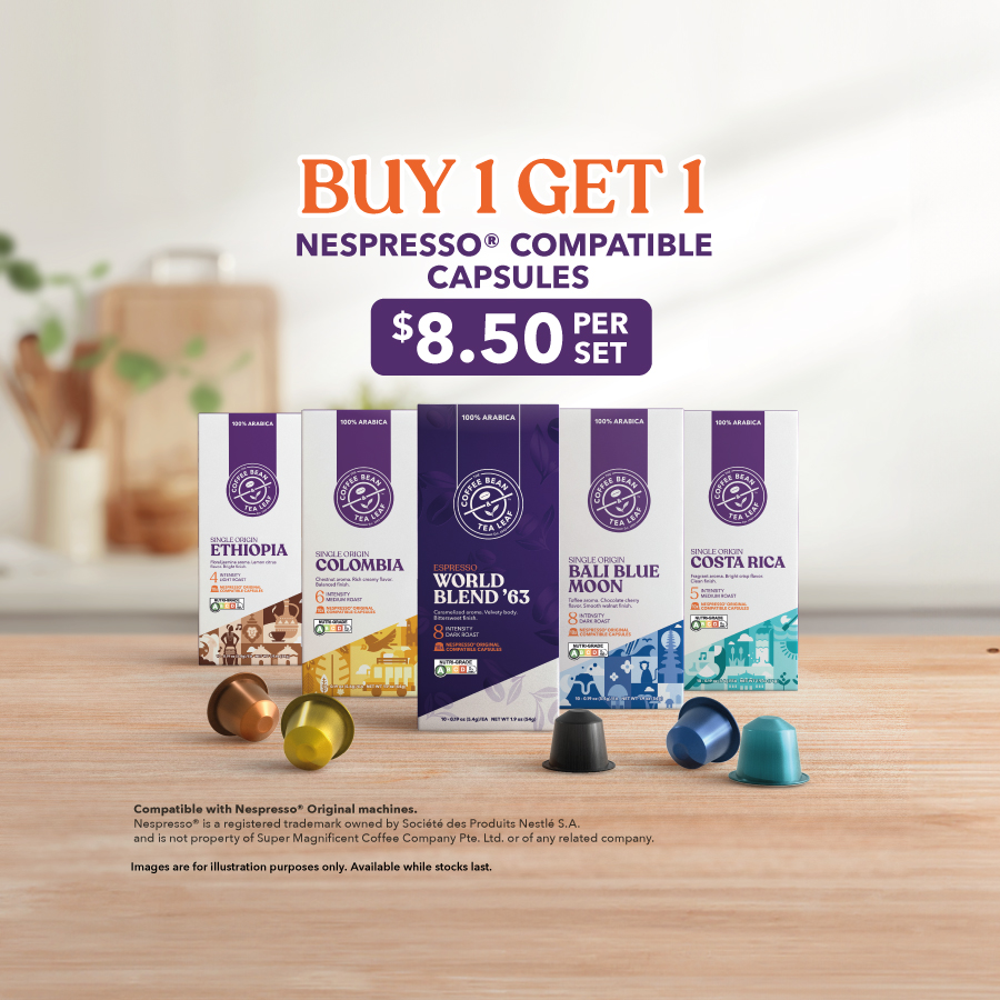 The Coffee Bean  Tea Leaf - 1F1 Nespresso Compatible Capsules