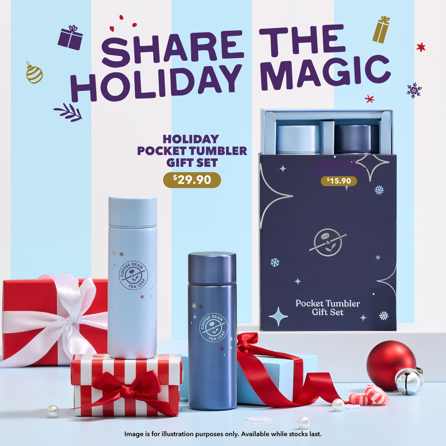 The Coffee Bean  Tea Leaf - Holiday Pocket Tumbler Gift Set